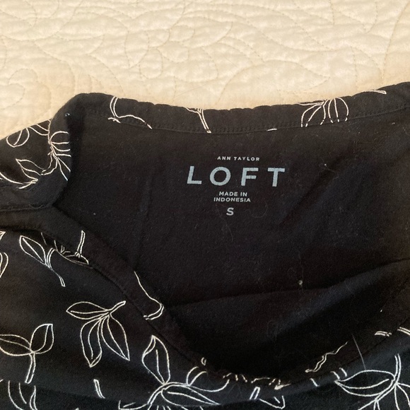 Loft boat neck tee with leaf pattern - Picture 2 of 3